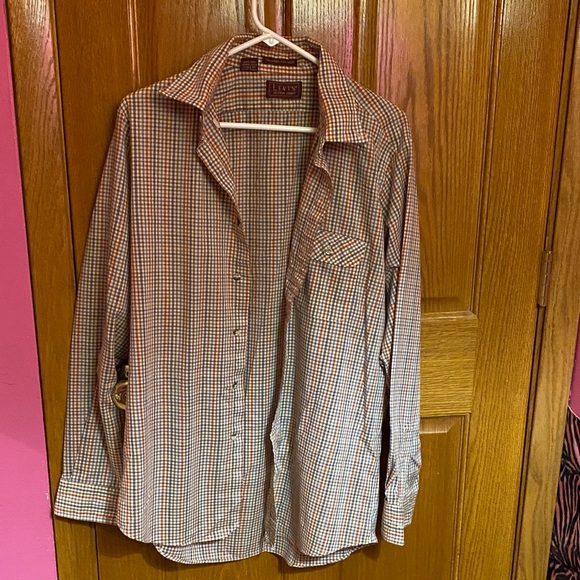 Levi's Other - Levi's Men's Checkered Button Down Shirt - Brown and White